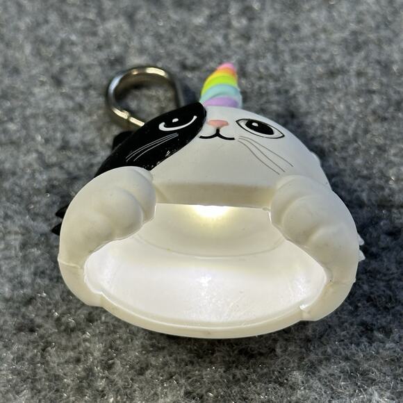 Bath & Body Works Light-Up Unicorn Cat Gel Holder Rainbow Horn Lights Up Tested - Picture 6 of 6